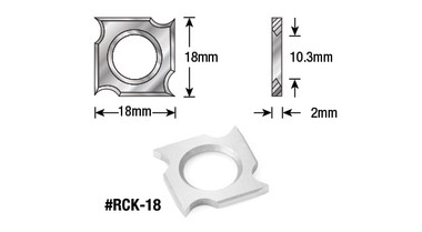 Cuchilla de recambio de metal duro con 4 filos de corte para madera, aglomerado y contrachapado de uso general