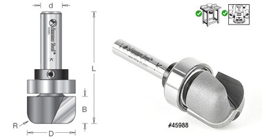 Bowl & Tray Router Bits mit Kugellagerführung