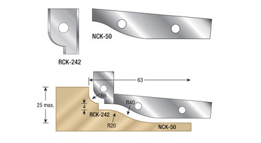 Insert Raised Panel Cutter - Replacement Knives