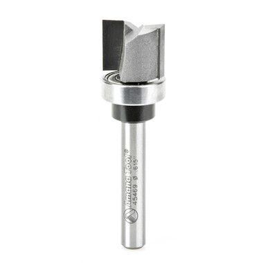 Amana Tool 45469 Carbide Tipped Straight Plunge .615 D x 1/2 CH x 1/4 Inch SHK w/ Upper Ball Bearing Router Bit