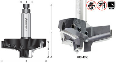 Plaquette CNC 3-Flute Multi Profile Raised Panel Bit - Carbure monobloc