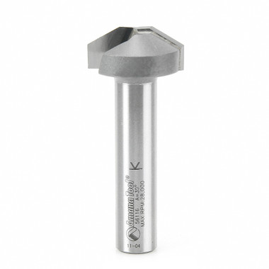 Amana Tool 56116 Carbide Tiped Plunging Raised Panel Style A 30 deg Angle x 1-1/8 D x 1/2 CH x 1/2 Inch SHK Router Bit