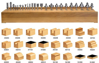 24-Piece Master Router Bit Set-1/4 Inch Shank