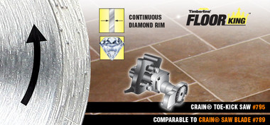 Hoja de sierra de diamante continuo Floor King de 2-5/8 pulgadas de diámetro x 14 mm, comparable a la Crain 789, diseñada para la sierra de punta 795