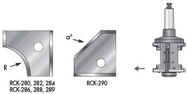 Insert CNC Double Rounding & Chamfering Router Bit System - Solid Carbide Replacement Knives