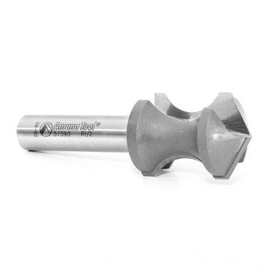 Amana Tool 51590 Carbide Tipped Hand Grip Plunge 1/2 R x 28.9 Degree x 1-1/8 D x 1-9/16 CH x 1/2 Inch SHK Router Bit