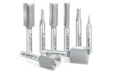 8-Pc High Production Straight Plunge Router Bit Collection