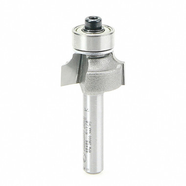 Amana Tool 49496 Carbide Tipped Corner Rounding 1/8 R x 3/4 D x 3/8 CH x 1/4 Inch SHK w/ Lower Ball Bearing Router Bit