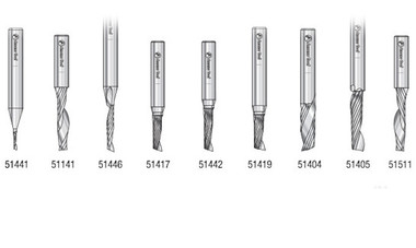 18-Pc Plastic Cutting CNC Solid Carbide Advanced Collection, 1/4 Inch Shank