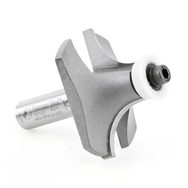 Amana Tool 57192 Carbide Tipped Corner Rounding 3/4 R x 2-1/8 D x 1 Inch CH w/ Ultra-Glide Ball Bearing Router Bit