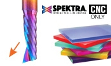 CNC Solid Carbide Spektra Extreme Tool Life Coated Spiral O Flute, Plastic Cutting Down-Cut Router Bits