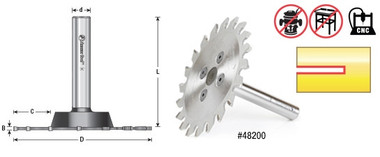 Hartmetallbestücktes Kunststoff-Trimmsägeblatt und Dorn CNC-System