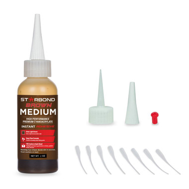 Starbond Brown Medium CA Glue BR-150, 2 ounce