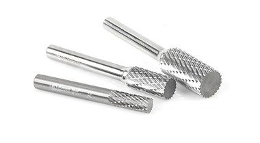 SA Burrs - Brocas de metal duro de doble corte sin punta y forma cilíndrica