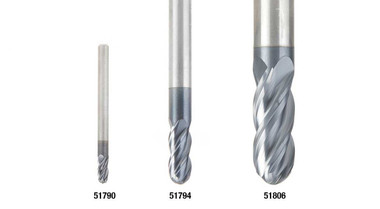 Fresa de mango de metal duro de alto rendimiento con punta de bola en espiral de hélice variable CNC con recubrimiento de AlTiN para fresas de mango/fresas de fresado de acero, acero inoxidable y materiales compuestos