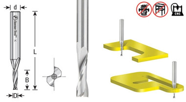 Fresas de carburo de tungsteno CNC de doble filo O en espiral para corte de plástico