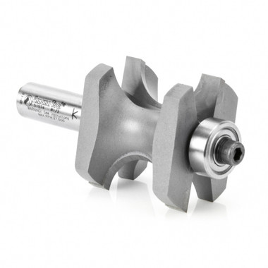 Amana Tool 51574 Carbide Tipped Bullnose 1/2 R x 1-3/16 D x 1-9/32 CH x 1/2 Inch SHK w/ Lower Ball Bearing Router Bit