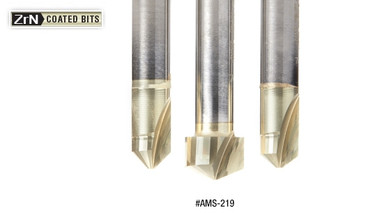 Collection 3-Pc Double Edge Folding V-Groove Router Bits for Aluminum Composite Material (ACM)