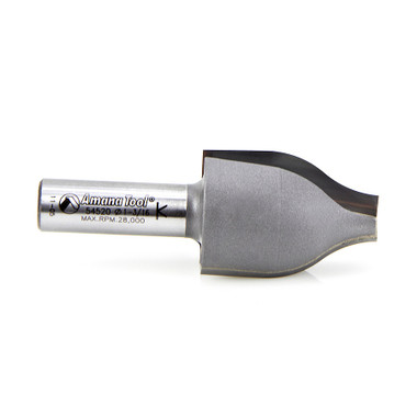 Amana Tool 54520 Hartmetall bestückt Ogee Vertikale Erhöhte Platte 7/8 R x 1-3/16 D x 1-5/8 CH x 1/2 Zoll SHK Router Bit