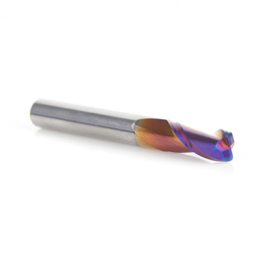 Amana Tool 46460-K SC Spiral Plunge with Corner Radius 1/16 R x 1/4 Dia x 3/4 CH x 1/4 SHK 2-1/2 Inch Long Up-Cut Spektra Extreme Tool Life Coated Router Bit