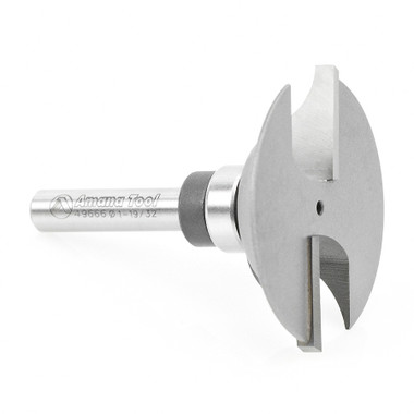 Amana Tool 49666 Hartmetall bestückt Ogee Rail 1-19/32 D x 3/8 CH x 11/32 R x 1/4 Zoll SHK Router Bit