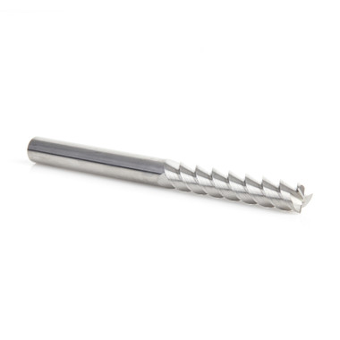 Amana Tool 51824 CNC-Vollhartmetall Aluminium und Acryl schneiden 55 Grad Helix Schaftfräser 8mm Durchmesser x 45mm Schneidhöhe x 8mm Zoll Schaft x 3 Flute