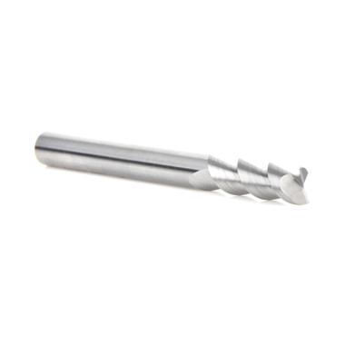 Amana Tool 51832 CNC - Fraise à queue hélicoïdale de 55 degrés en carbure massif pour la coupe de l'aluminium et de l'acrylique 1/4 Dia x 3/4 Cut Height x 1/4 Inch Shank