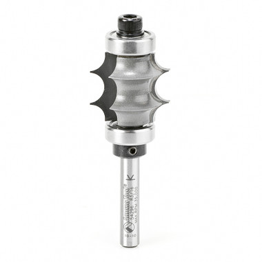 Amana Tool 54296 Carbide Tipped Multi-Edge Beading 3/16 R x 1 Inch D x 7/8 CH x 1/4 SHK w/ Double Ball Bearing Router Bit