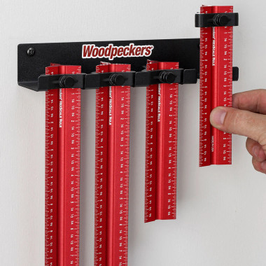 Woodpeckers HEXSCALE RULE - Set - Includes All 4 Rules, 4 Stops, and Rack-It