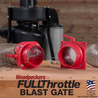 Woodpeckers FTBG-IL Full Throttle - 4 Inch Blast Gate - Inline