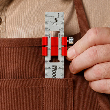 Woodpeckers PPRSS-6150-19 Paolini Pocket Rule - 6 Inch/150mm Stainless Steel