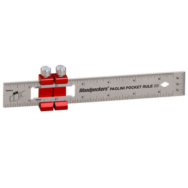 Woodpeckers PPRSS-6-19 Paolini Pocket Rule - 6 Inch Stainless Steel