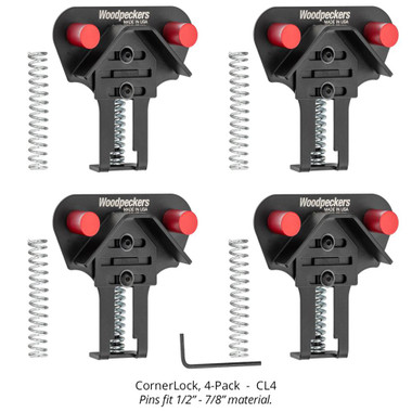 Woodpeckers CLP2 CornerLock - 1/4 Inch to 3/4 Inch Capacity Pins (2 Pack)