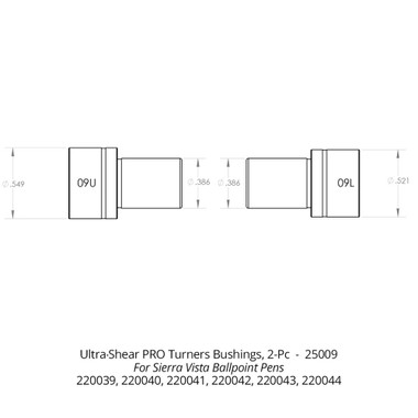 Woodpeckers 25009 Woodpeckers Turning Tools - Precision Pen Turning Bushings for Sierra Vista Ballpoint Pens
