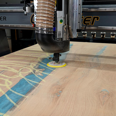 Amana Tool 61299 IN-SAND 4 Inch Dia, Dynamically Balanced Non-Random Orbital CNC Sander 1/2 Inch Shank