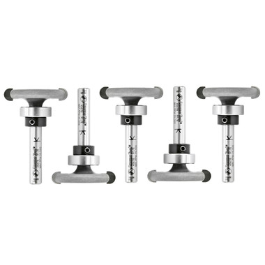 Amana Tool 45678-5, 5-Pack Carbide Tipped Flooring Rounded Dedicated Cutter 1/8 R x 1-1/4 D x 1/4 CH x 1/4 Inch SHK Router Bits w/ Upper BB