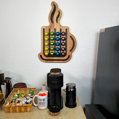 Coffee Pod Holder for Nespresso Vertuo CNC Plans, Downloadable and Customizable