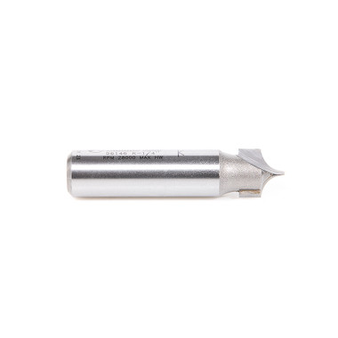 Amana Tool 56146 Carbide Tipped Point Cutting Roundover 1/4 R x 1/2 D x 1/2 CH x 1/2 SHK x 2-1/4 Inch Long Router Bit for Beadboards