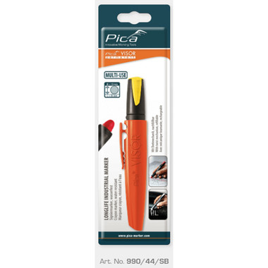 Pica 991/44/Sb Visor Permanent Refills, Yellow, 4 Pc/Box, Blister-Version