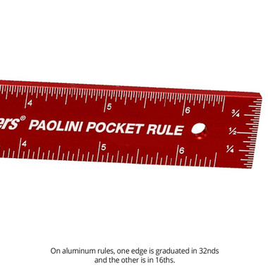 Woodpeckers PPR-200-19 Paolini Pocket Rule - 200 mm Aluminum