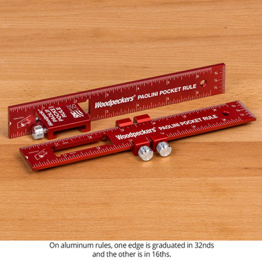 Woodpeckers PPR-200-19 Paolini Pocket Rule - 200 mm Aluminum