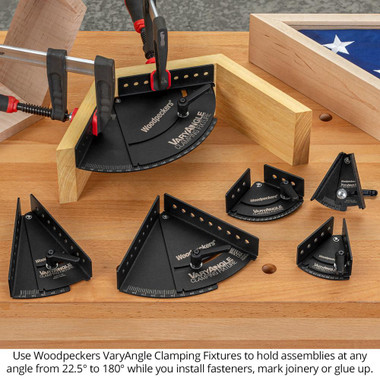 Woodpeckers VAC-3-90180S VaryAngle Clamping Fixture - 3 Inch - 90-180 degree - Single