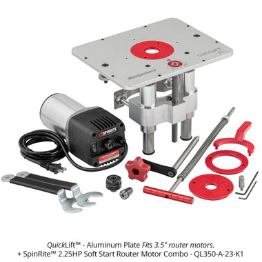 Woodpeckers QL420-HDS-23 Quicklift 420 HDS - Steel Plate - Fits 4.2 Inch router motors