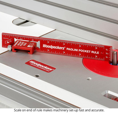 Woodpeckers PPR-6150-19 Paolini Pocket Rule - 6 Inch/150 mm Aluminum