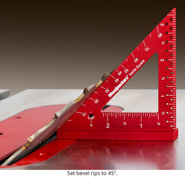 Woodpeckers DELVESQAL6 DelVe Square - 6 Inch - Aluminum + Rack-It