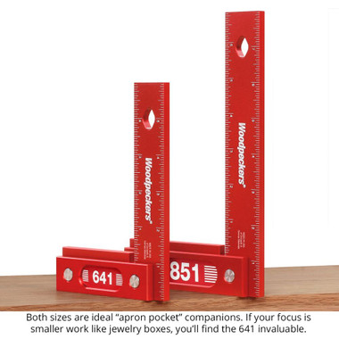 Woodpeckers 641851M 641-851 Square Combo, 150mm and 200mm with Rack-It