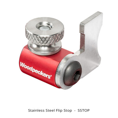 Woodpeckers Flip Stop - Durable Stainless Steel Arm