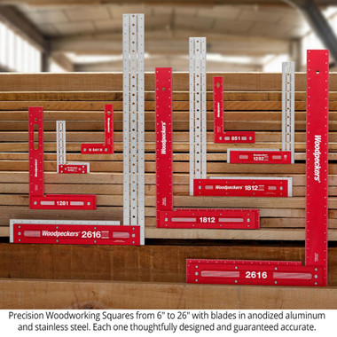 Woodpeckers 851M 851 Square, 200mm with Rack-It