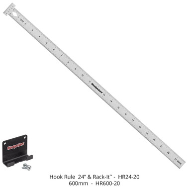 Woodpeckers HRSETMM-20 150 mm, 300 mm, 600 mm Hook Rules with Rack-Its