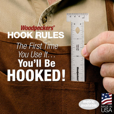 Woodpeckers HRSETMM-20 150 mm, 300 mm, 600 mm Hook Rules with Rack-Its